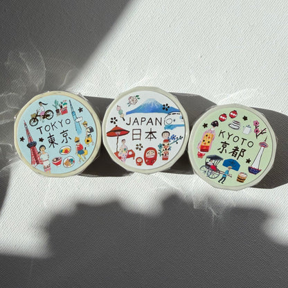 Ai Okino JAPAN Themed  Foil-Stamped Washi Tape