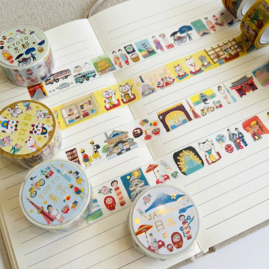 Ai Okino TOKYO Themed  Foil-Stamped Washi Tape