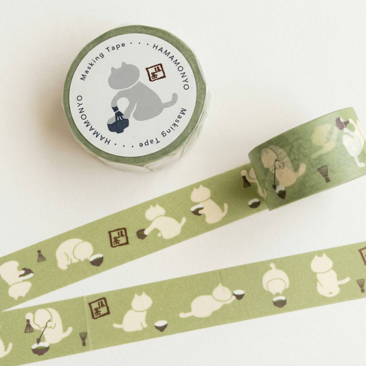 Cat Matcha Washi Tape