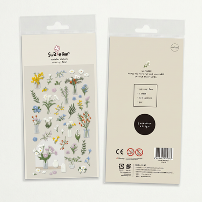 Flower Journaling Sticker Sheet