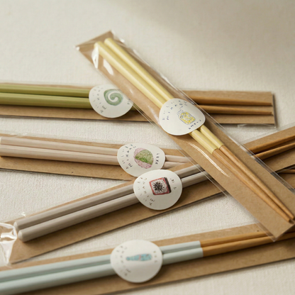 Mikaku Colorful Pastel Natural Wood Chopsticks