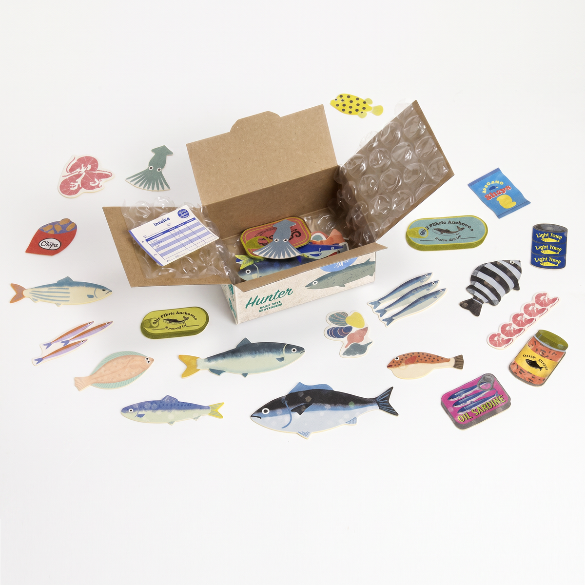 Miniature Haco Fish Sticker Box by Greeting Life