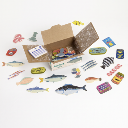Miniature Haco Fish Sticker Box by Greeting Life