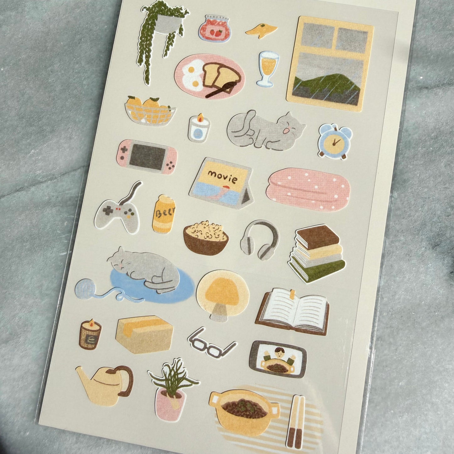 Lazy Sunday Journaling Sticker Sheet