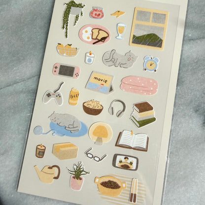 Lazy Sunday Journaling Sticker Sheet