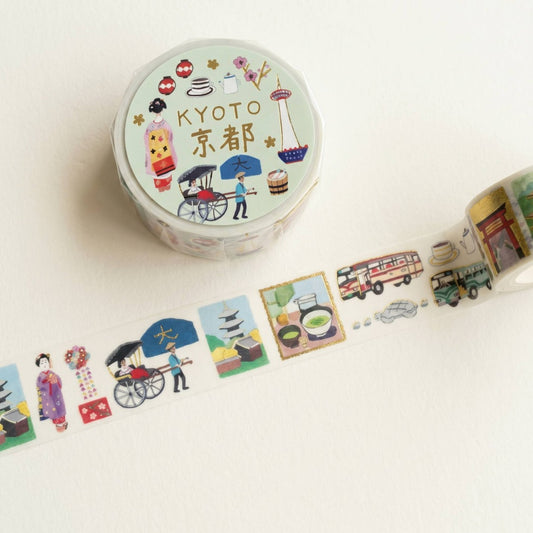 Ai Okino KYOTO Themed  Foil-Stamped Washi Tape