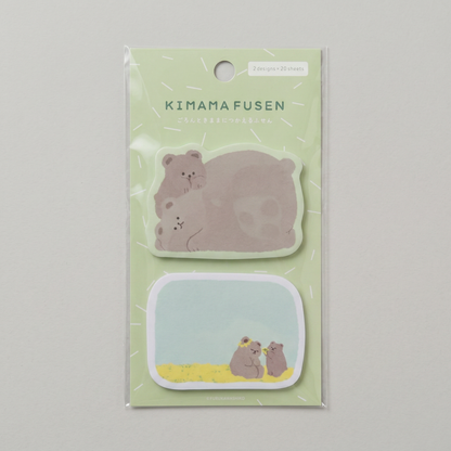 Brown Bear Die-Cut Sticky Memo Notes