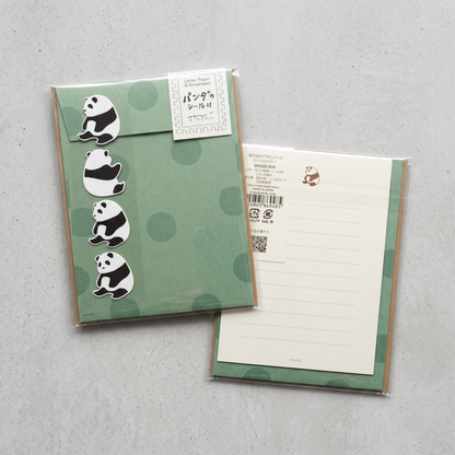 Panda Letter Paper & Envelope Set with Stickers