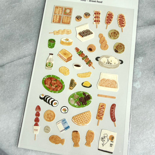 Street Food Journaling Sticker Sheet