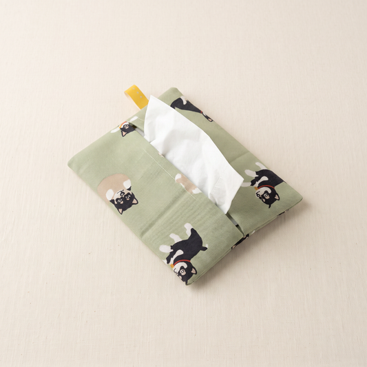 Black Shiba Inu Pocket Tissue Case
