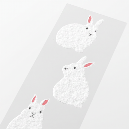 Rabbit Letter Paper & Envelope Letter Set with Fuzzy Stickers