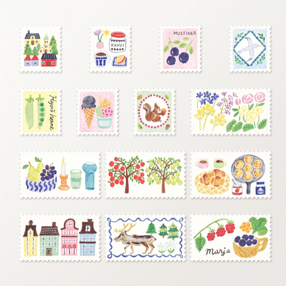 Yuru Log Journal Sticker Roll - Stamps