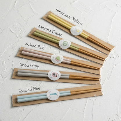 Mikaku Colorful Pastel Natural Wood Chopsticks