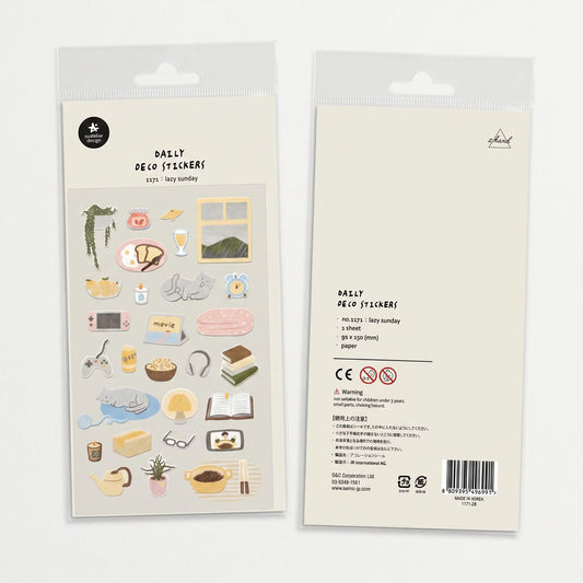 Lazy Sunday Journaling Sticker Sheet