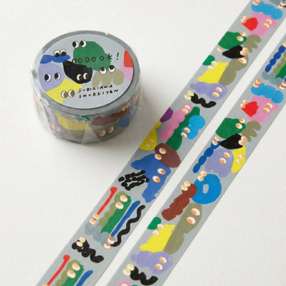 Subikiawa LOOOOOK Googly Blob Foil-Stamped Washi Tape