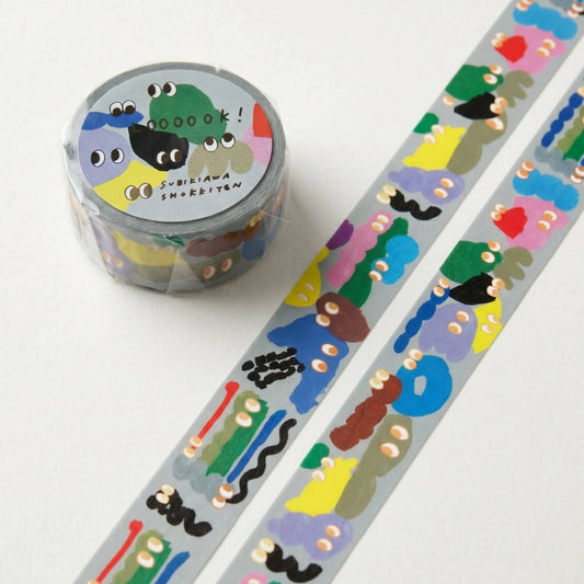 Subikiawa LOOOOOK Googly Blob Foil-Stamped Washi Tape